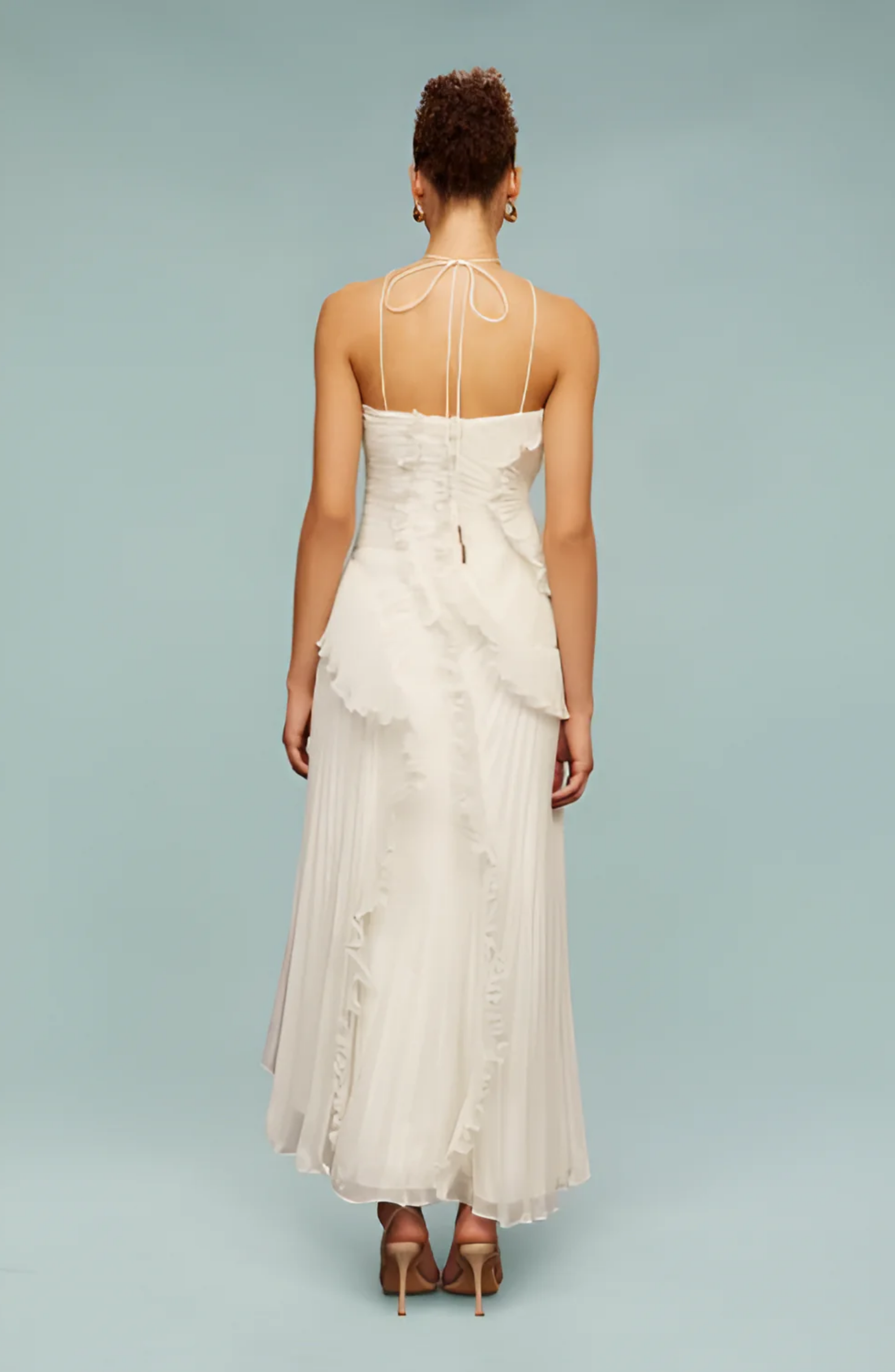 Faltenrüschenshirt Maxikleid