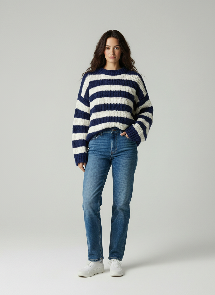Antonia | Gestreifter Strickpulli