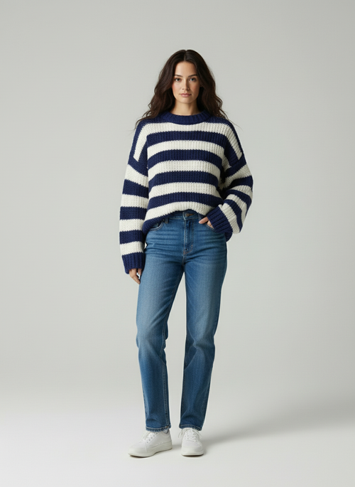 Antonia | Gestreifter Strickpulli