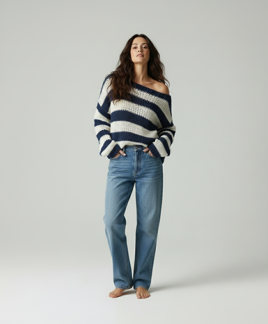 Antonia | Gestreifter Strickpulli