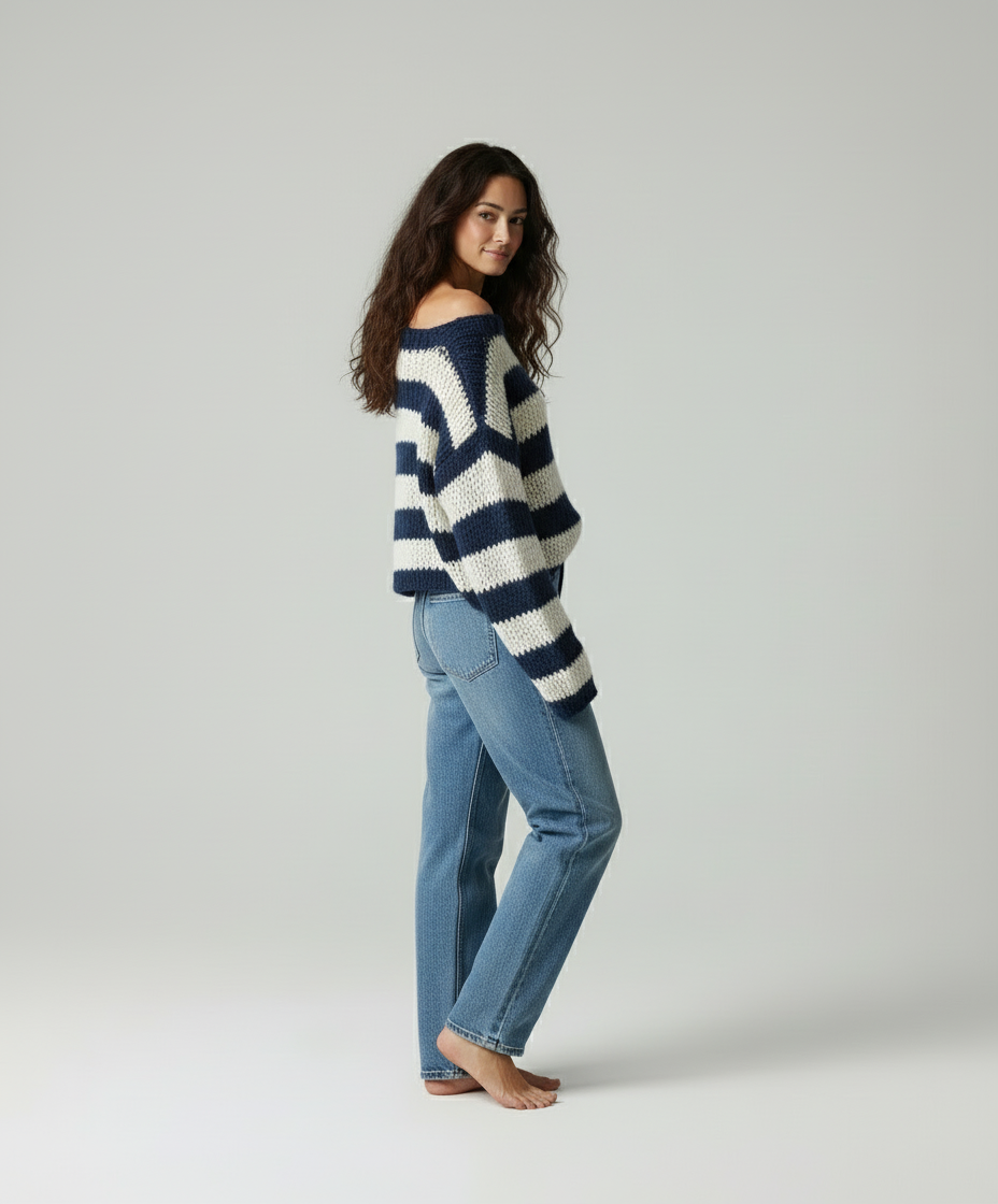 Antonia | Gestreifter Strickpulli