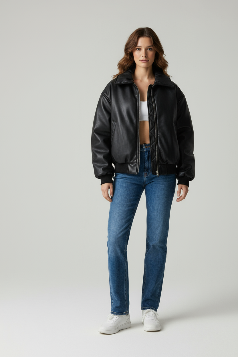 Anaïs | Vegane Leder-Bomberjacke