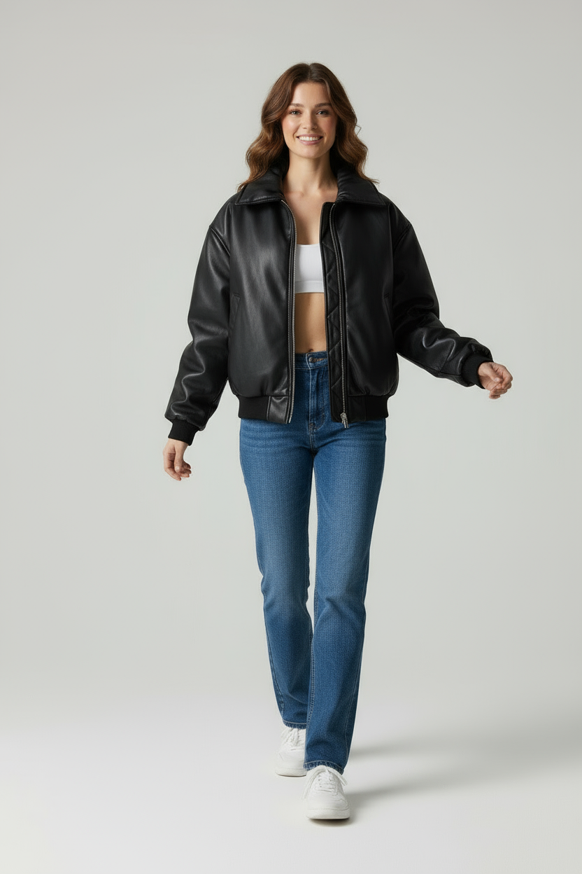 Anaïs | Vegane Leder-Bomberjacke