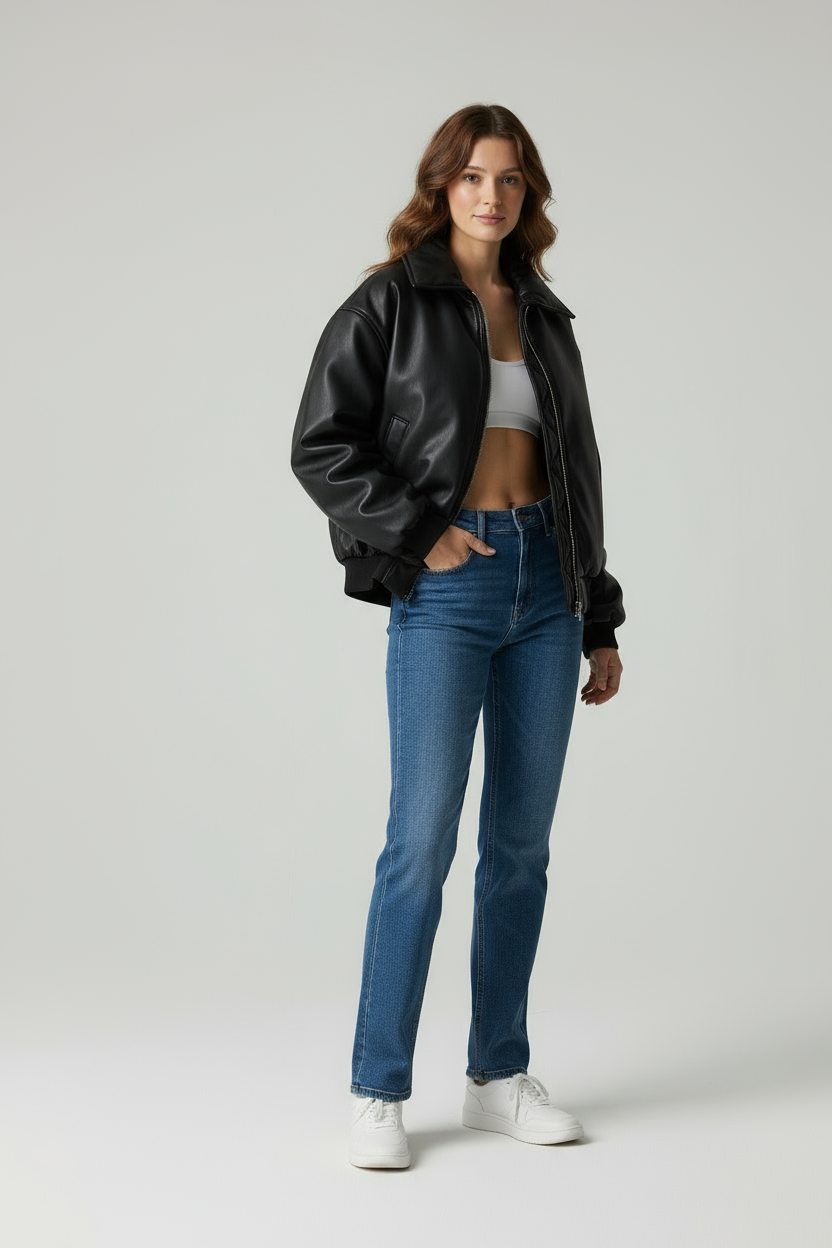 Anaïs | Vegane Leder-Bomberjacke