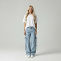 Livia | Hochtaillierte Cargo-Jeans