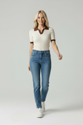 Hortense | Polo-Top mit Ripp