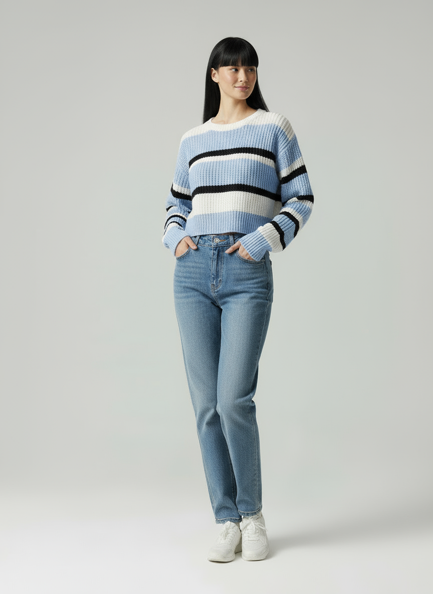 Isabel | Gestreifter Strickpullover