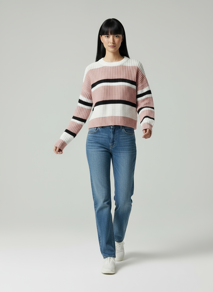 Isabel | Gestreifter Strickpullover