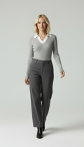 Capucine | Ripp-Top V-Ausschnitt