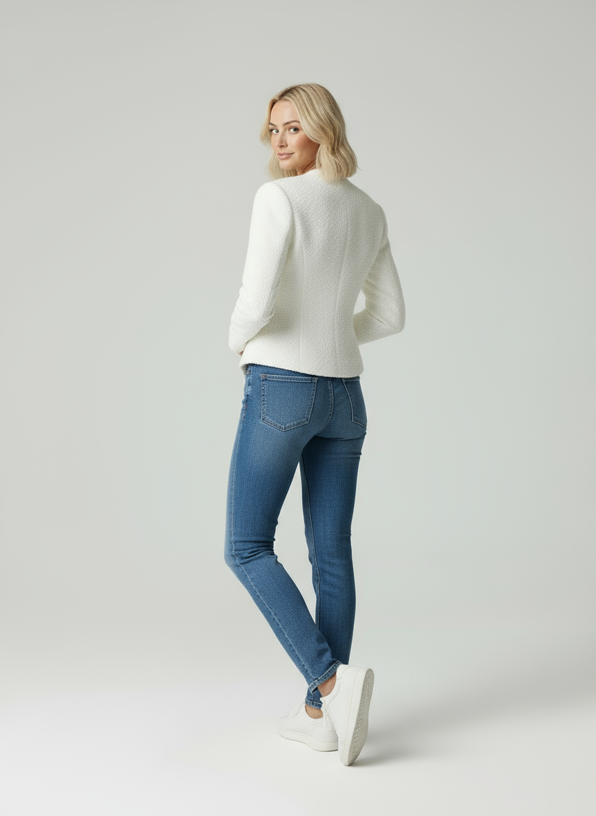 Daria | Blazer mit Lederakzenten