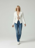 Daria | Blazer mit Lederakzenten