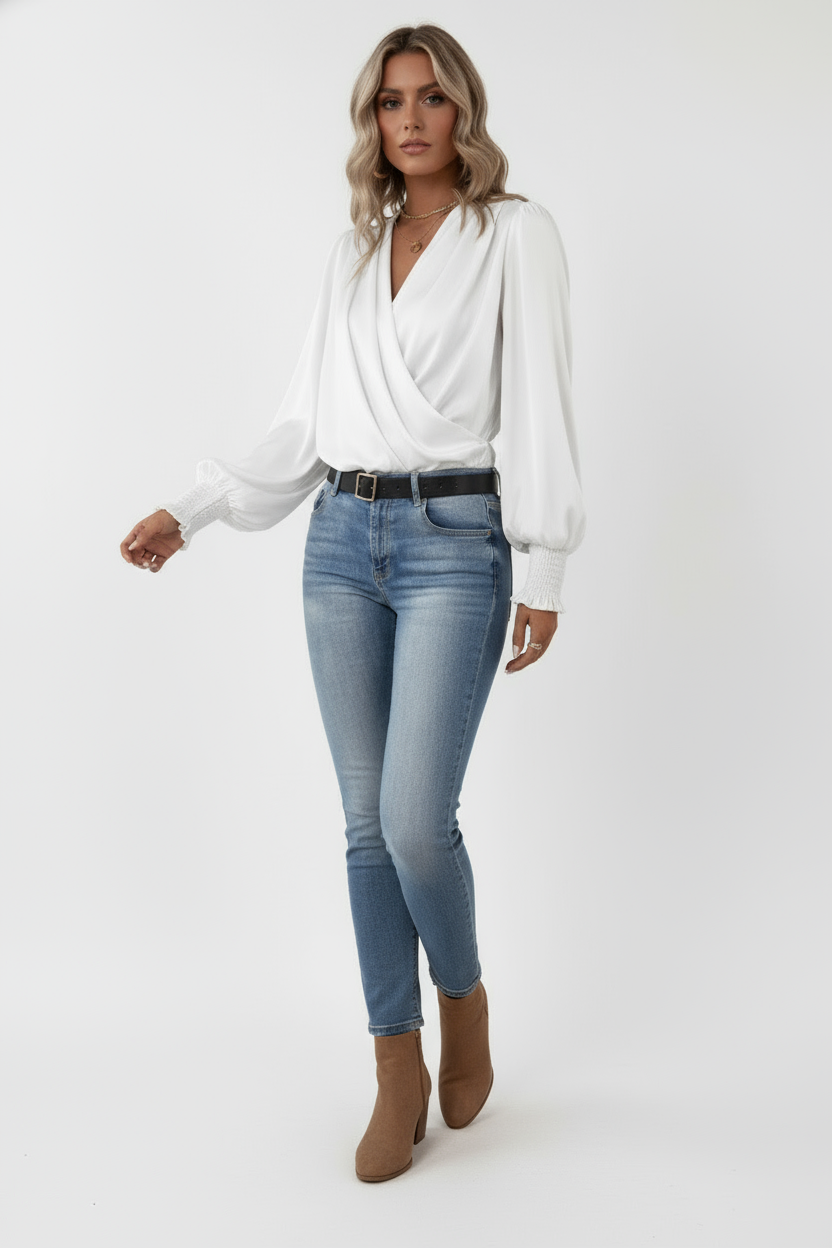 Esmee | Langarm V-Top
