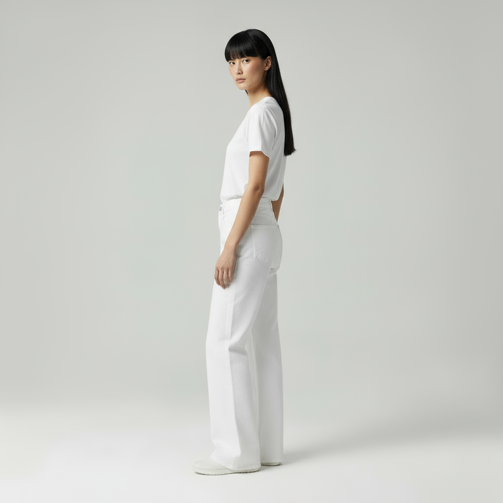Dova | Oversized Jeans Weiß