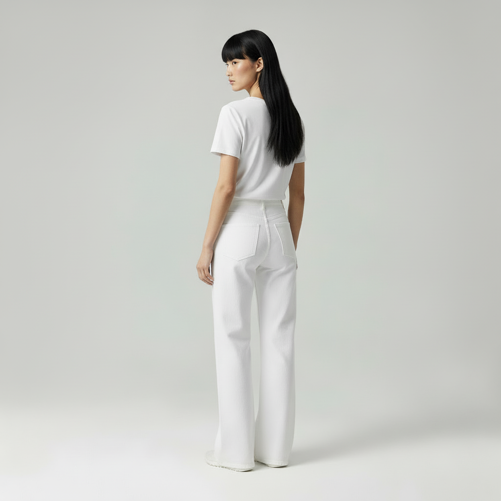 Dova | Oversized Jeans Weiß