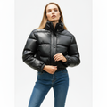 Jade | Vegane Leder-Pufferjacke