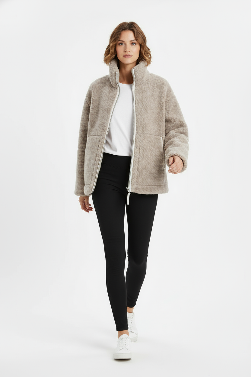 Femke | Teddyjacke mit hohem Kragen