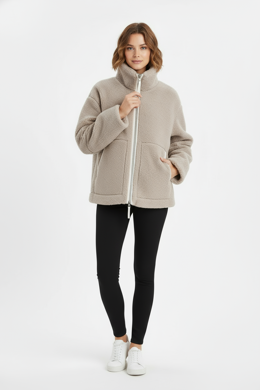 Femke | Teddyjacke mit hohem Kragen