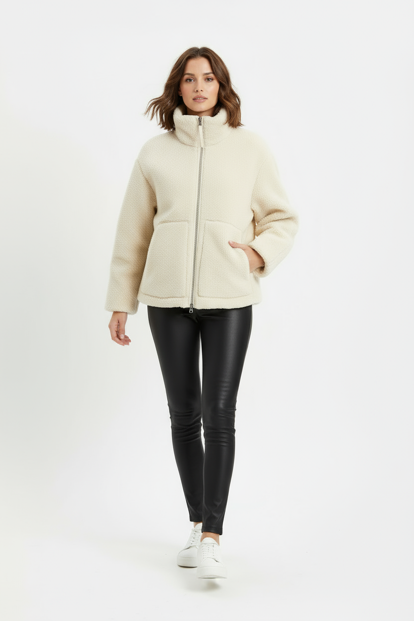 Femke | Teddyjacke mit hohem Kragen