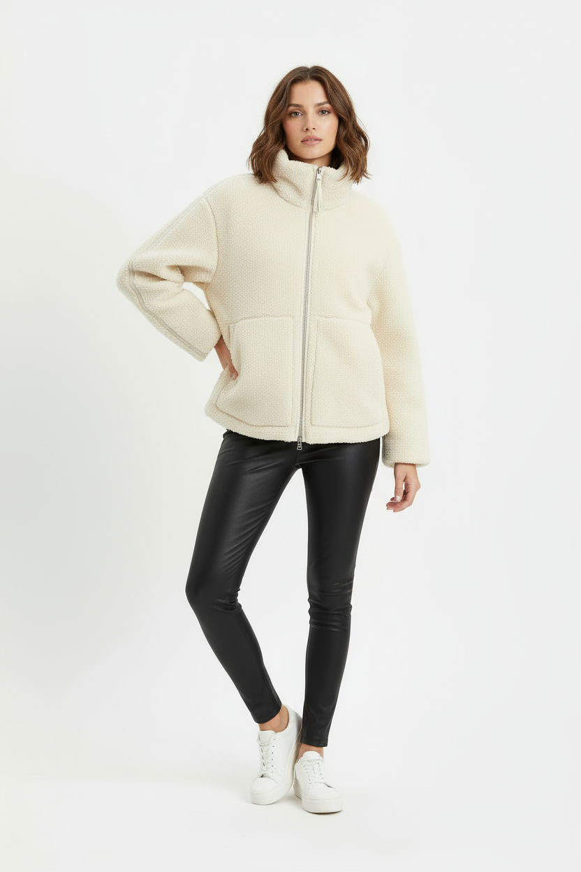 Femke | Teddyjacke mit hohem Kragen