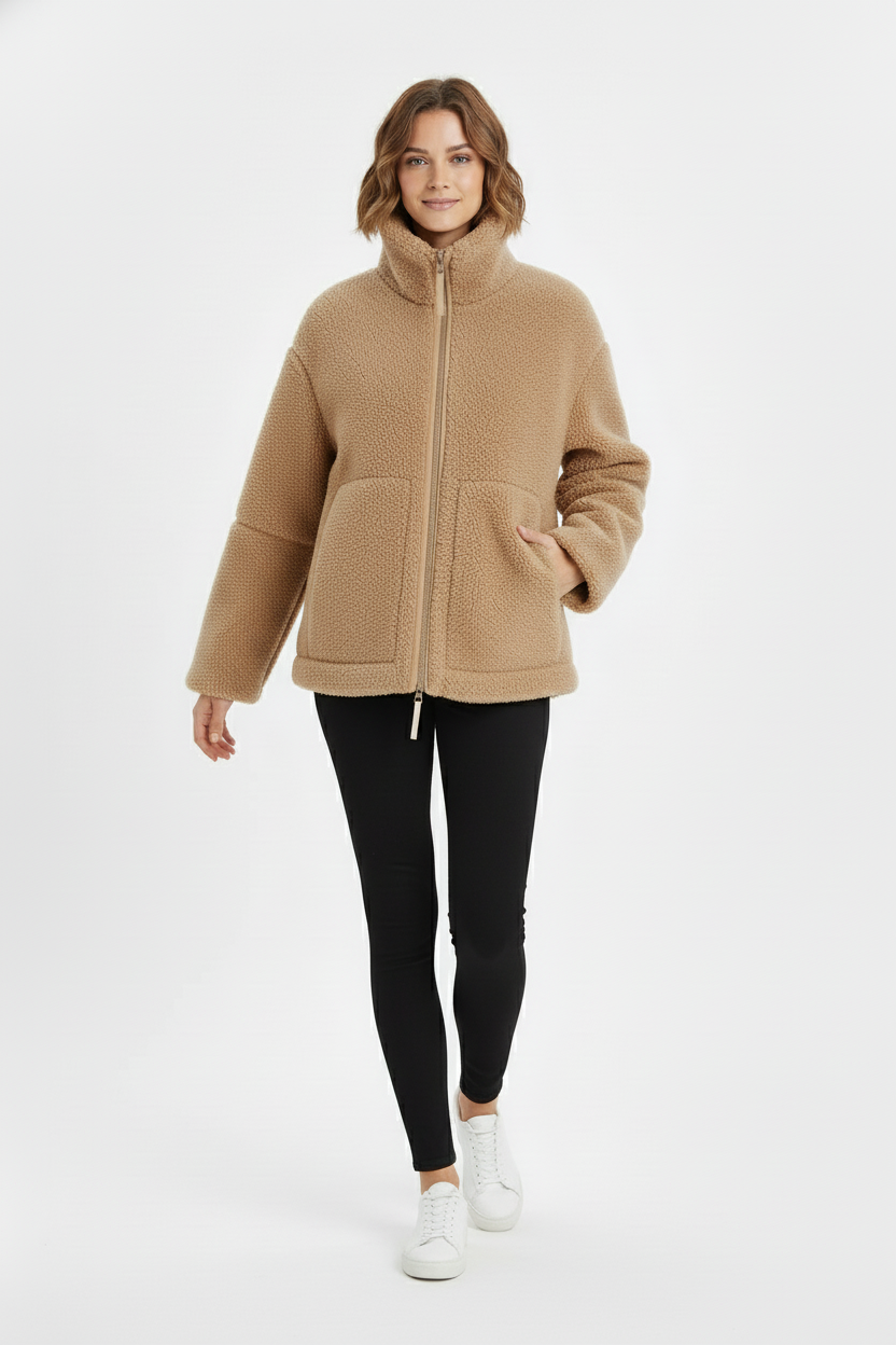 Femke | Teddyjacke mit hohem Kragen