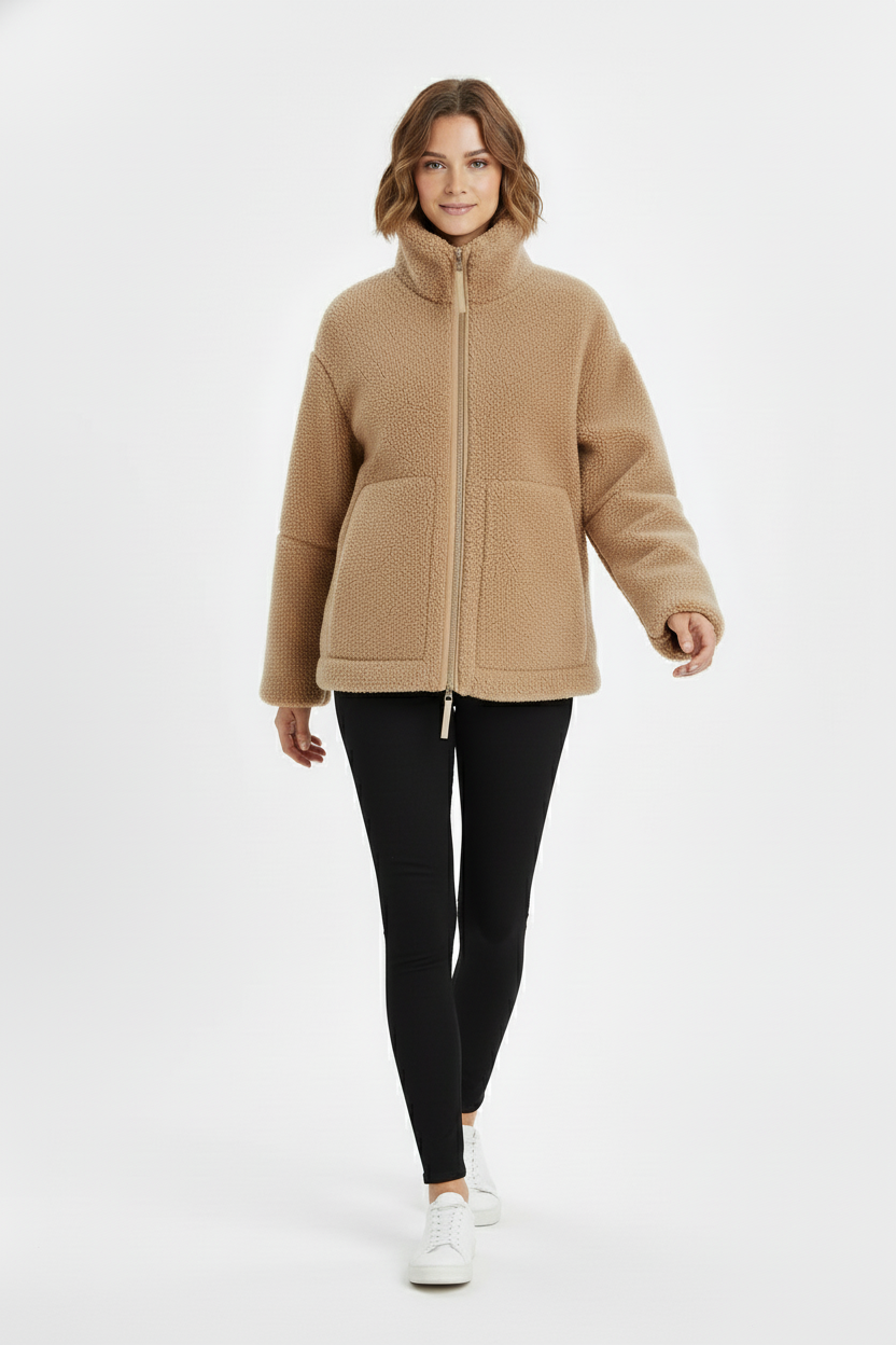 Femke | Teddyjacke mit hohem Kragen