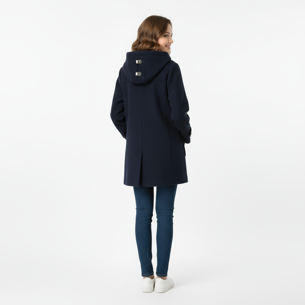 Tess | Kurzer Mantel mit Holzknopf