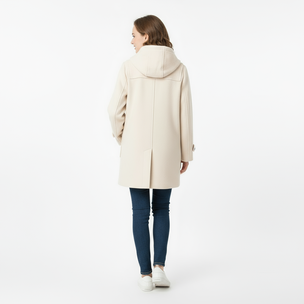 Tess | Kurzer Mantel mit Holzknopf