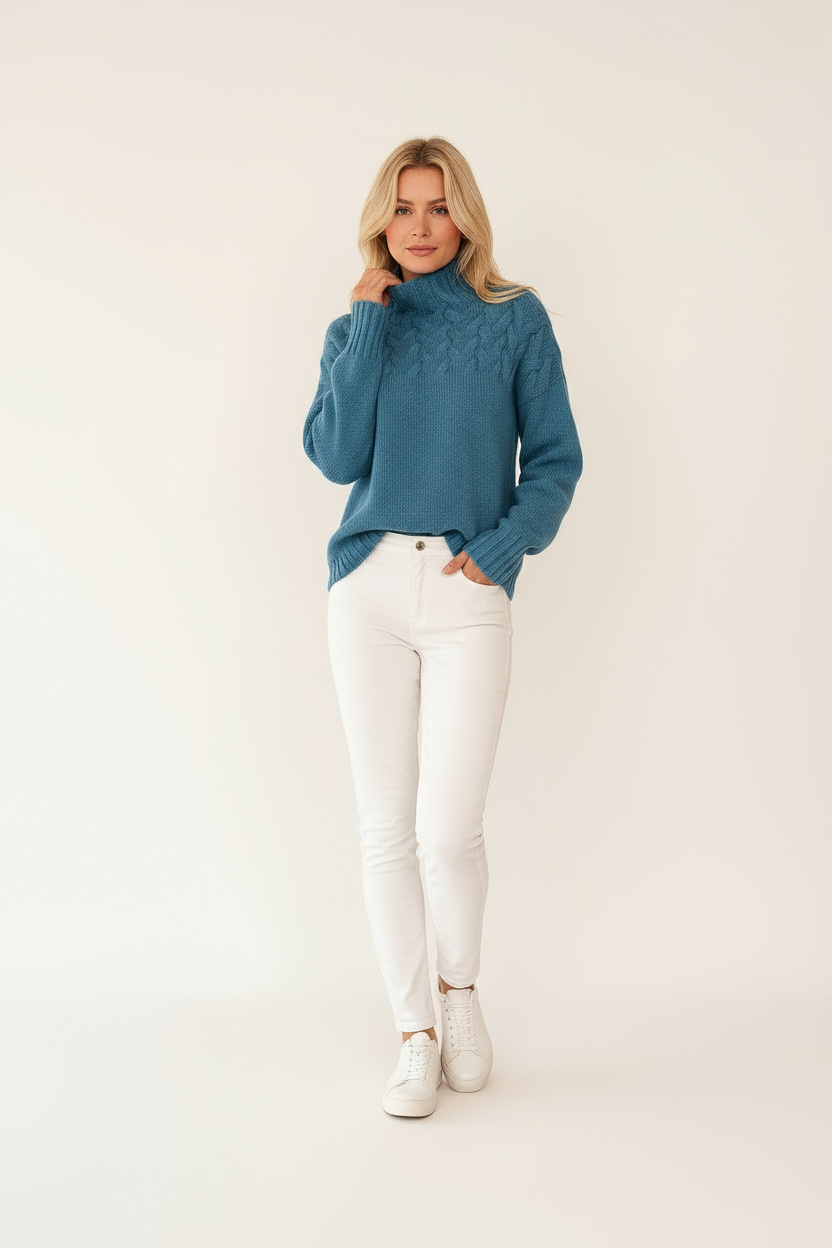 Noor | Strickpullover mit Stehkragen