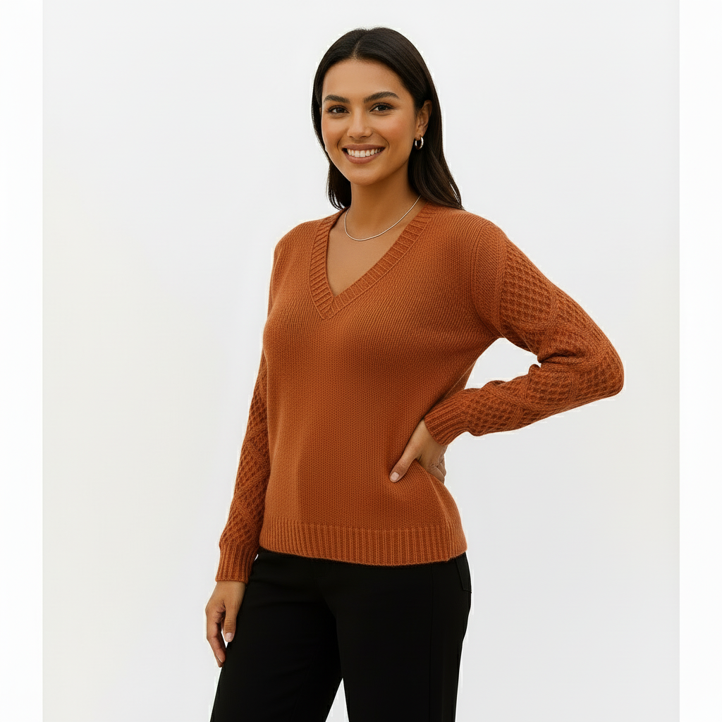 Bo | V-Neck Knit Sweater
