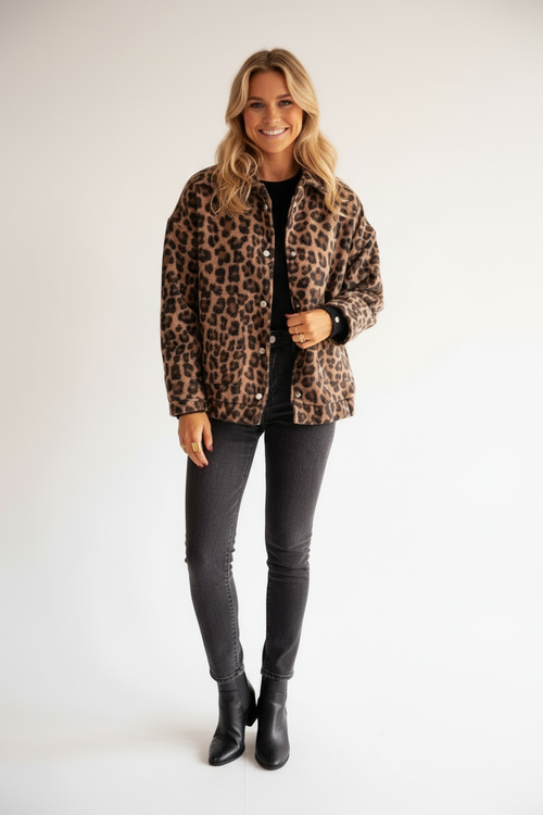 Bella | Modische Damen-Leopardenjacke