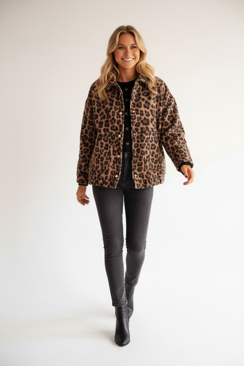Bella | Modische Damen-Leopardenjacke