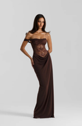 Coralie | Schoko Maxikleid