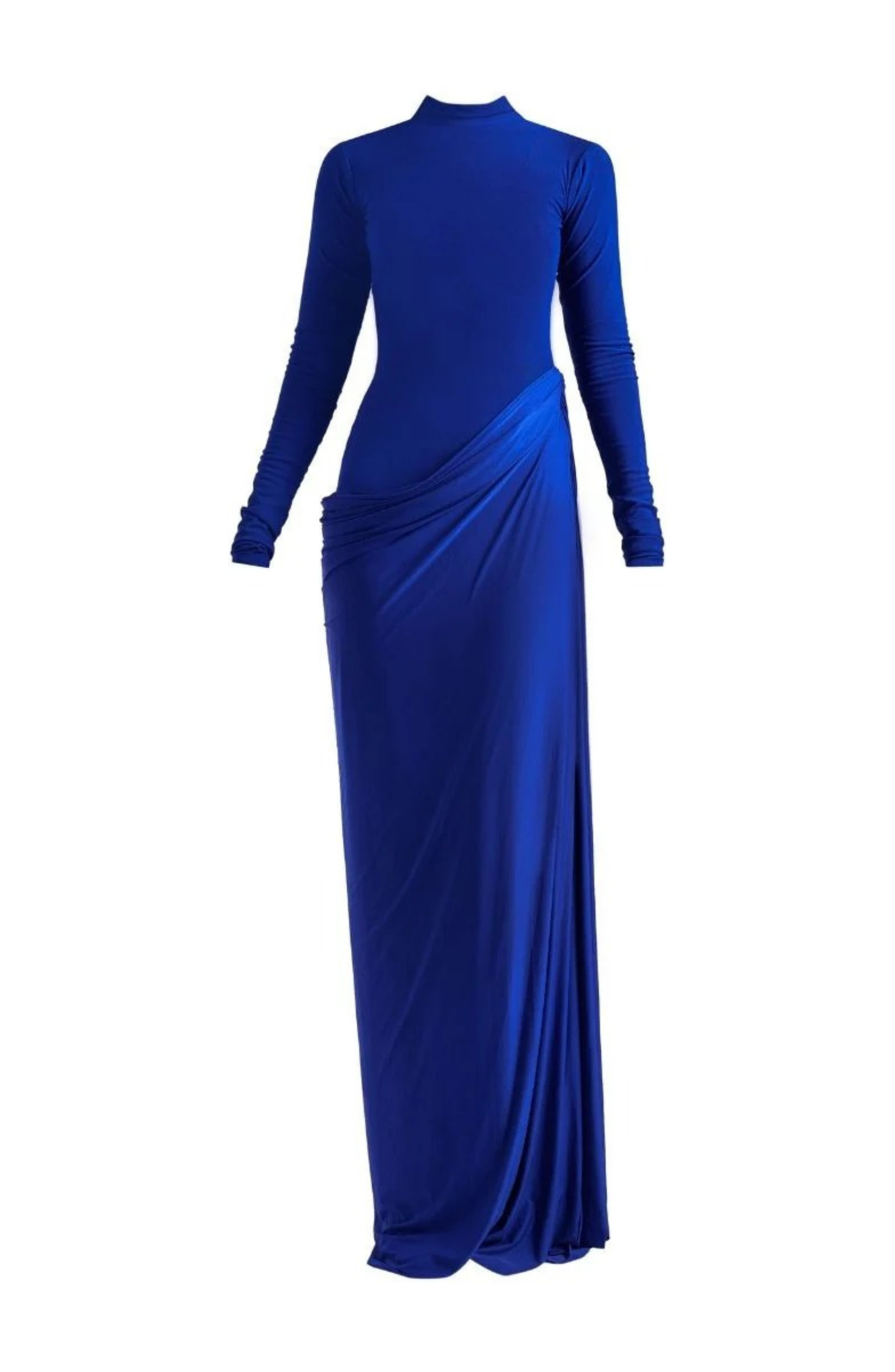 Cleo | Maxikleid blauer Schleier
