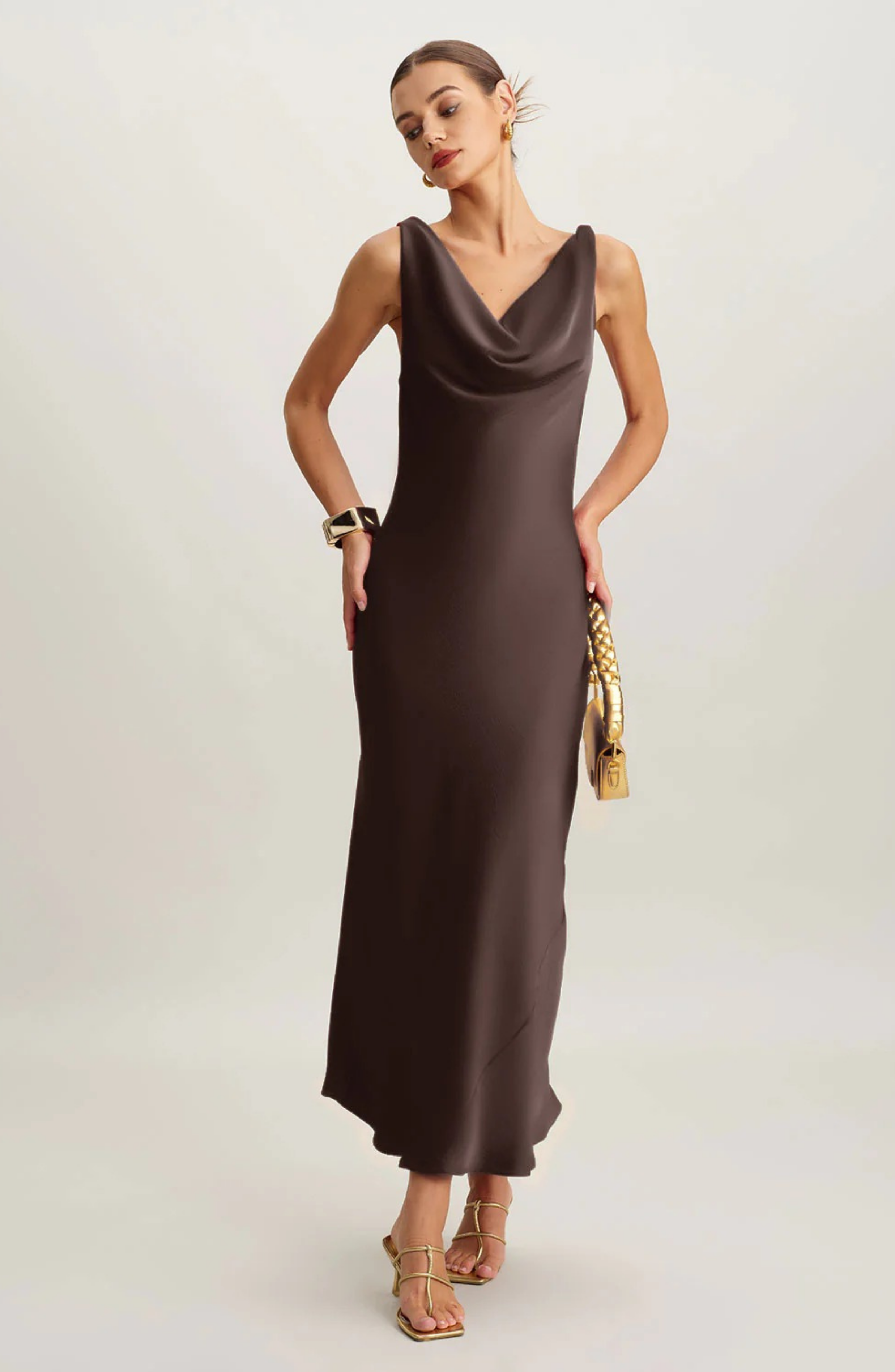Adriana | Maxi-Kleid in Schoko