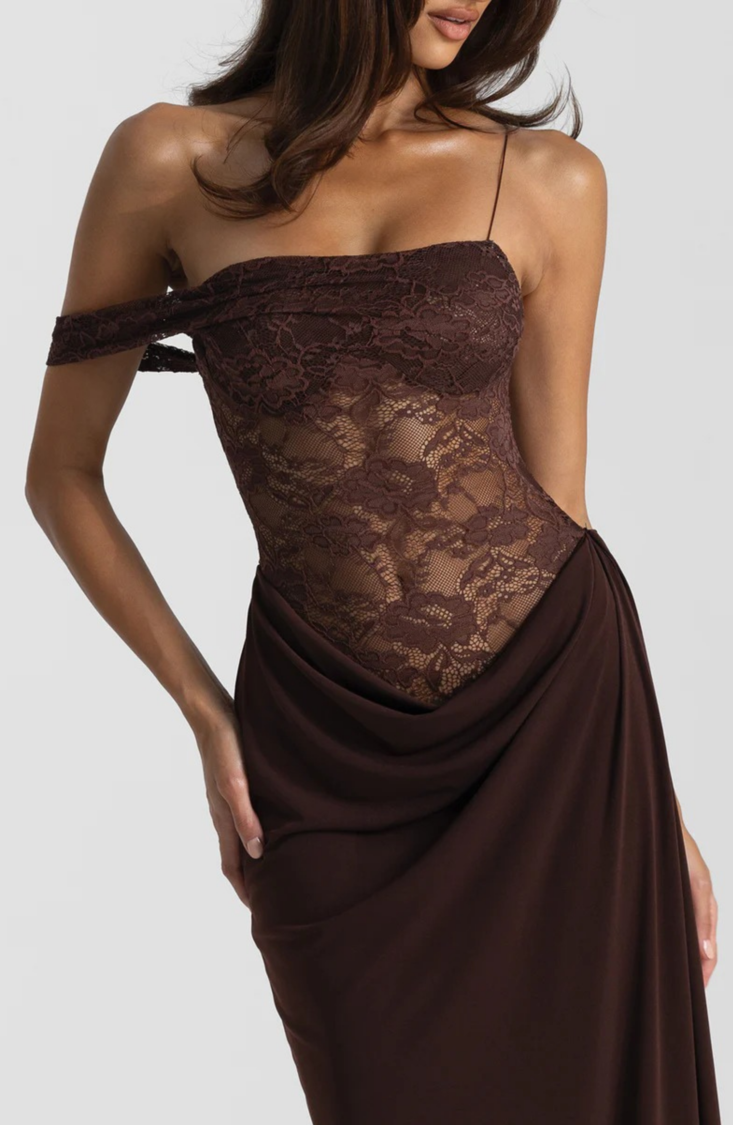 Coralie | Schoko Maxikleid