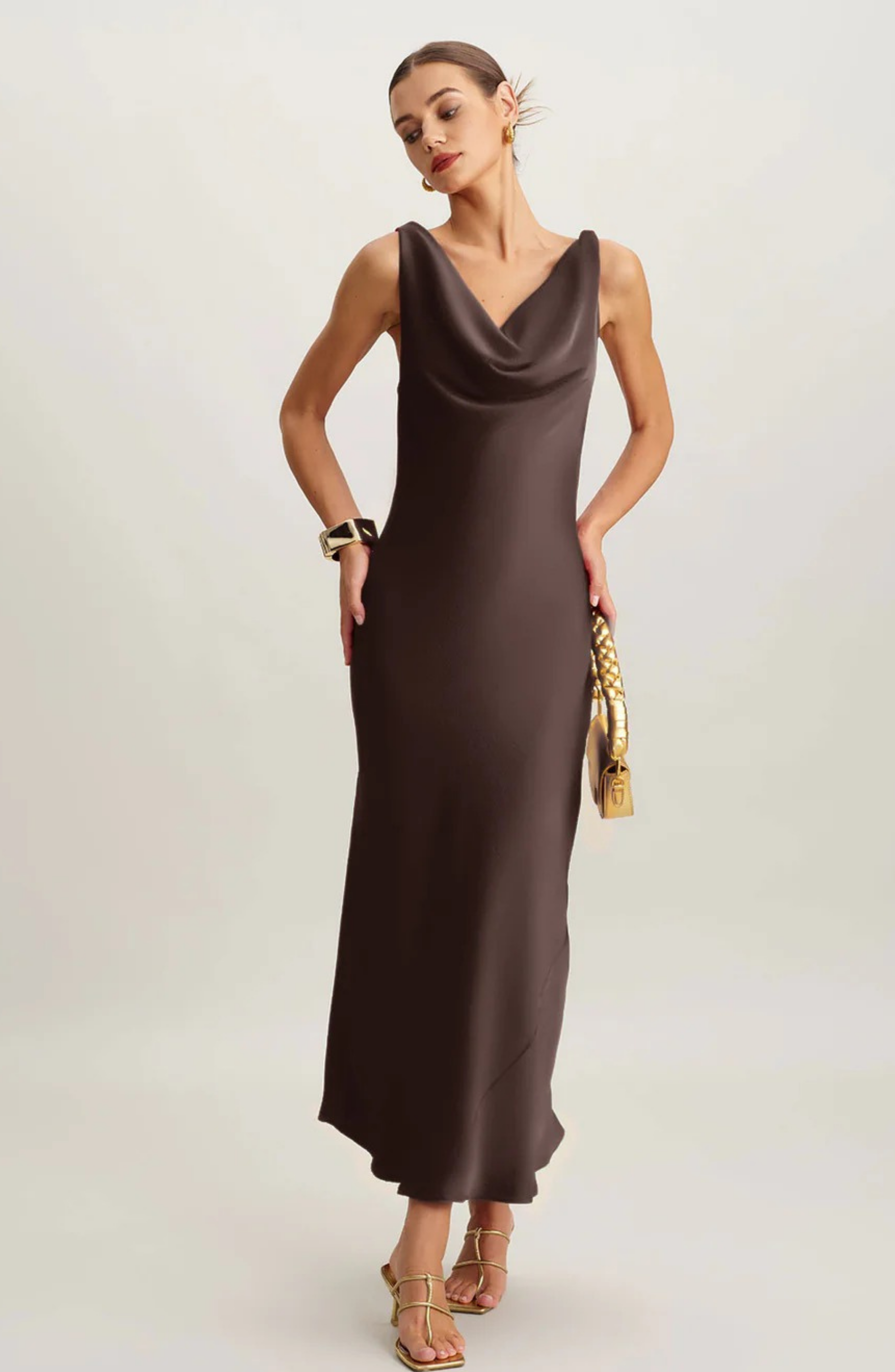 Adriana | Maxi-Kleid in Schoko