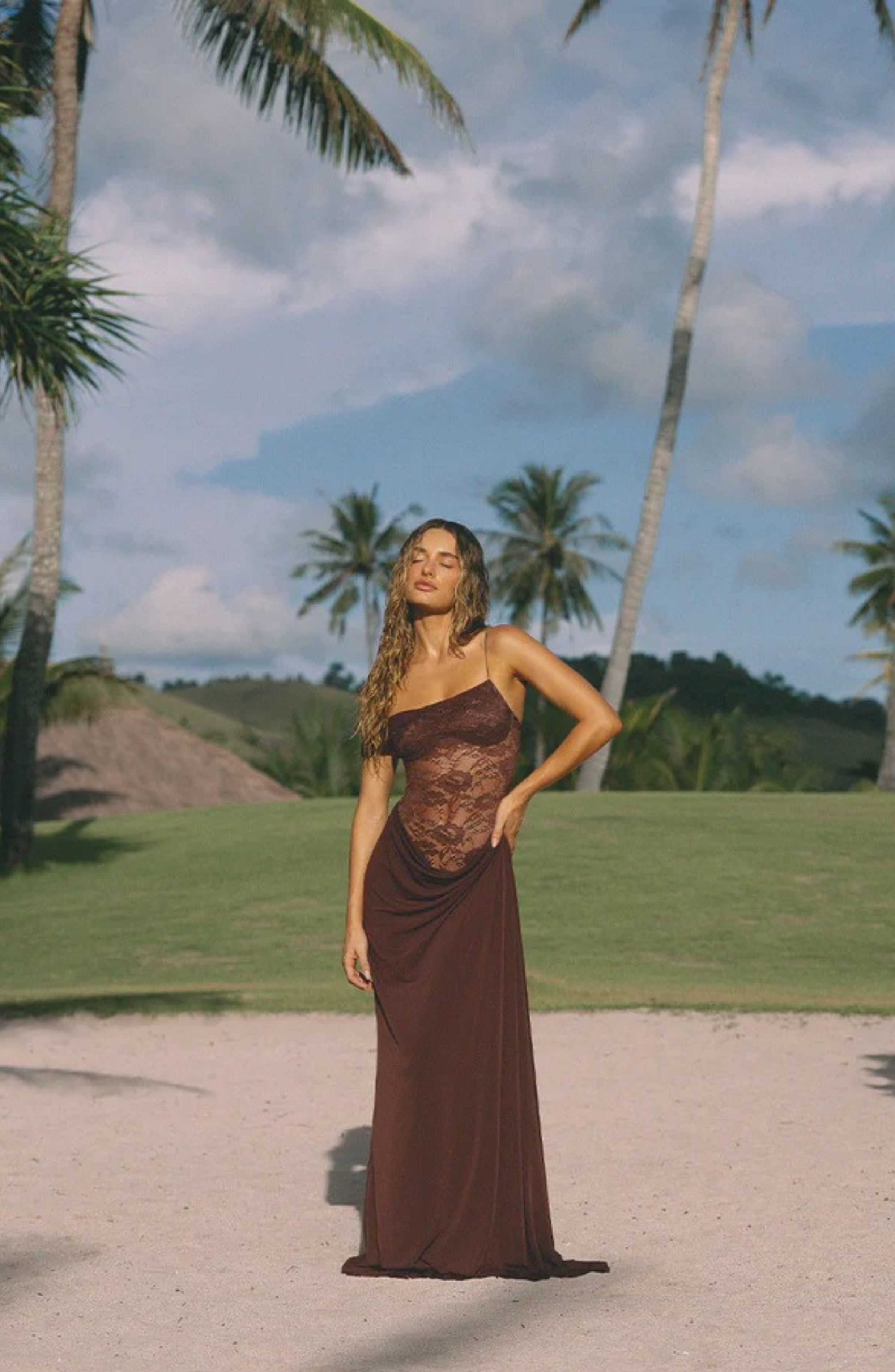 Coralie | Schoko Maxikleid