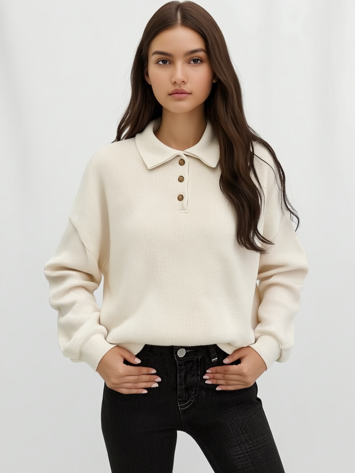 Léa | Strick-Polopullover