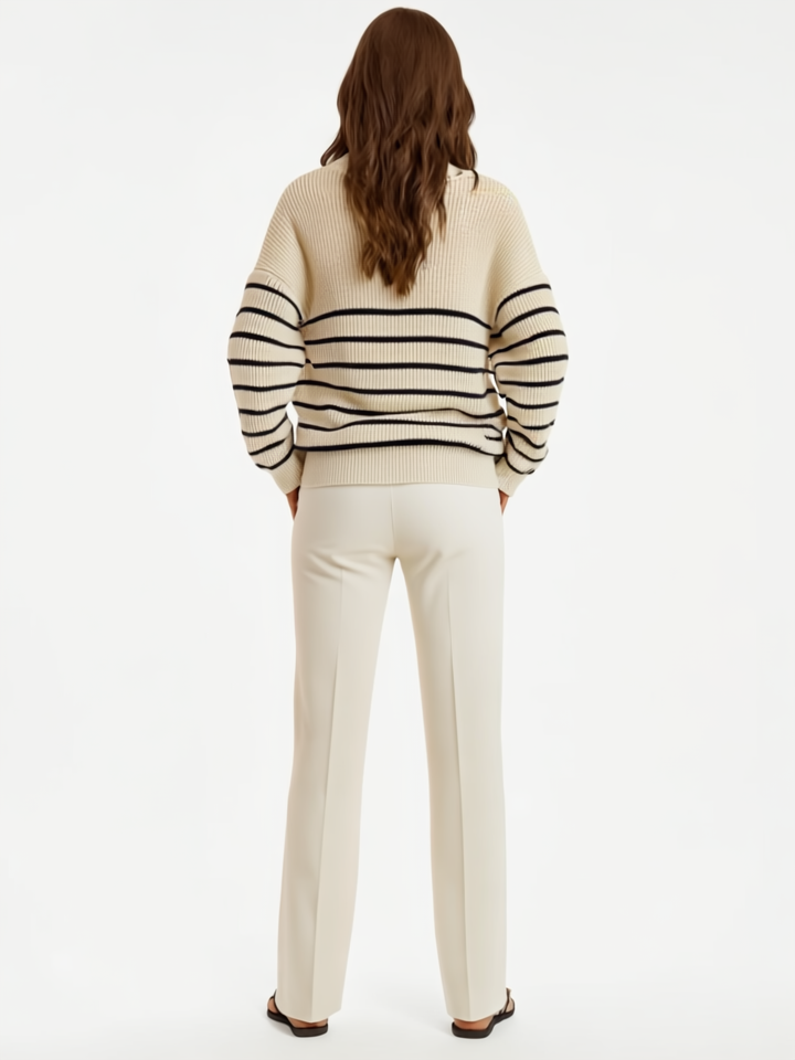 Mirthe | Half-Zip Pullover gestreift