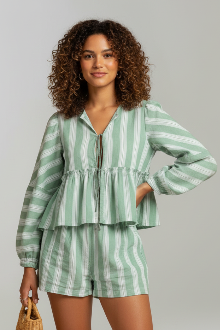 Aelisse | Knoten-Top & Shorts Set