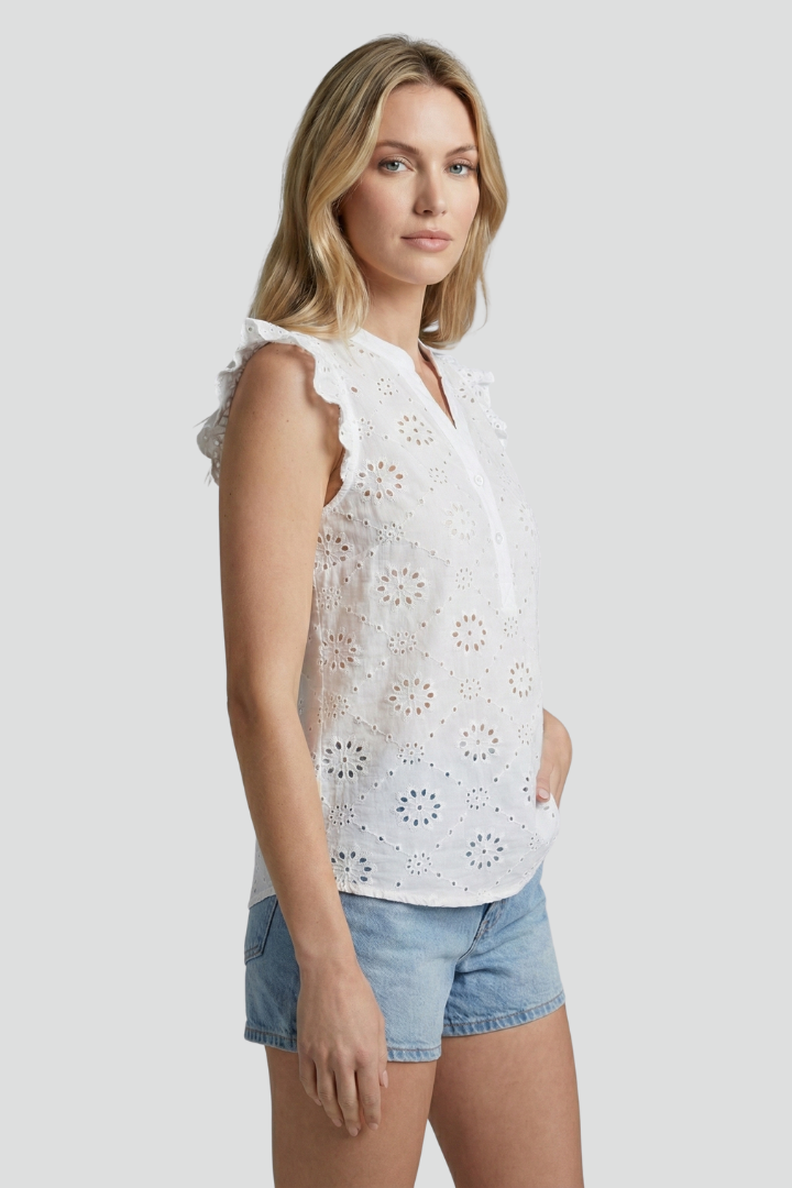 Aeloria | Bluse mit Rüschenschultern