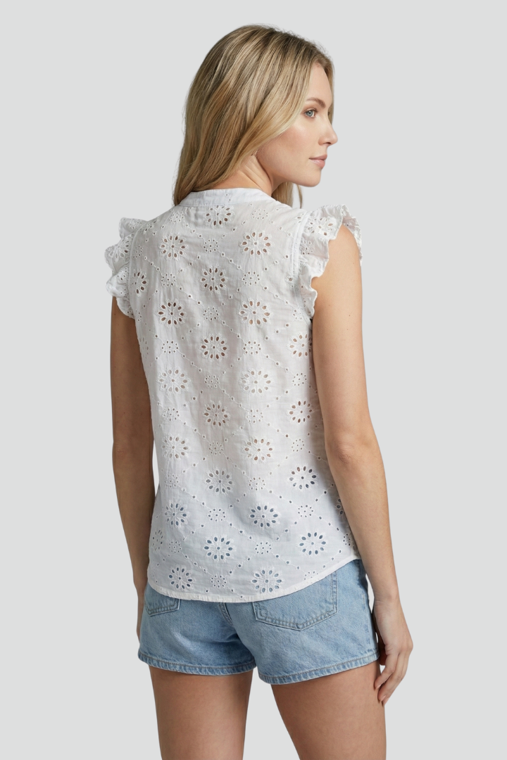 Aeloria | Bluse mit Rüschenschultern