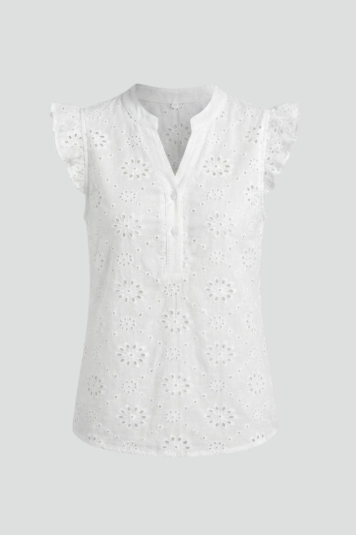 Aeloria | Bluse mit Rüschenschultern