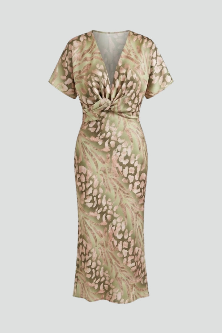 Auralia | Plissiertes Blumen-Midikleid