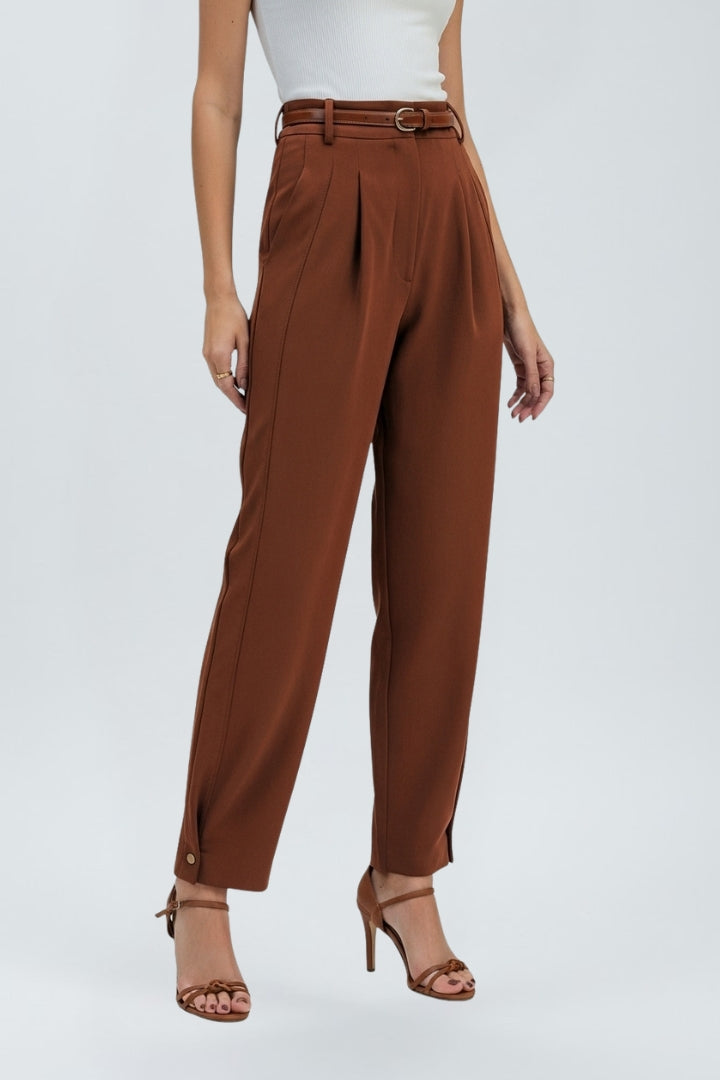 Avenelle | Hochtaillierte Hose mit Falten