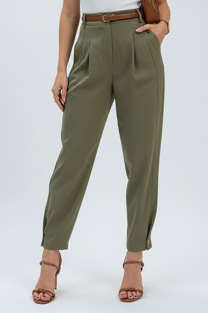 Avenelle | Hochtaillierte Hose mit Falten