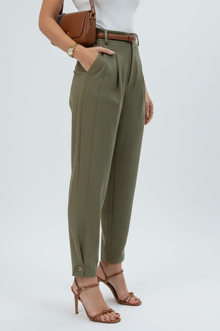 Avenelle | Hochtaillierte Hose mit Falten