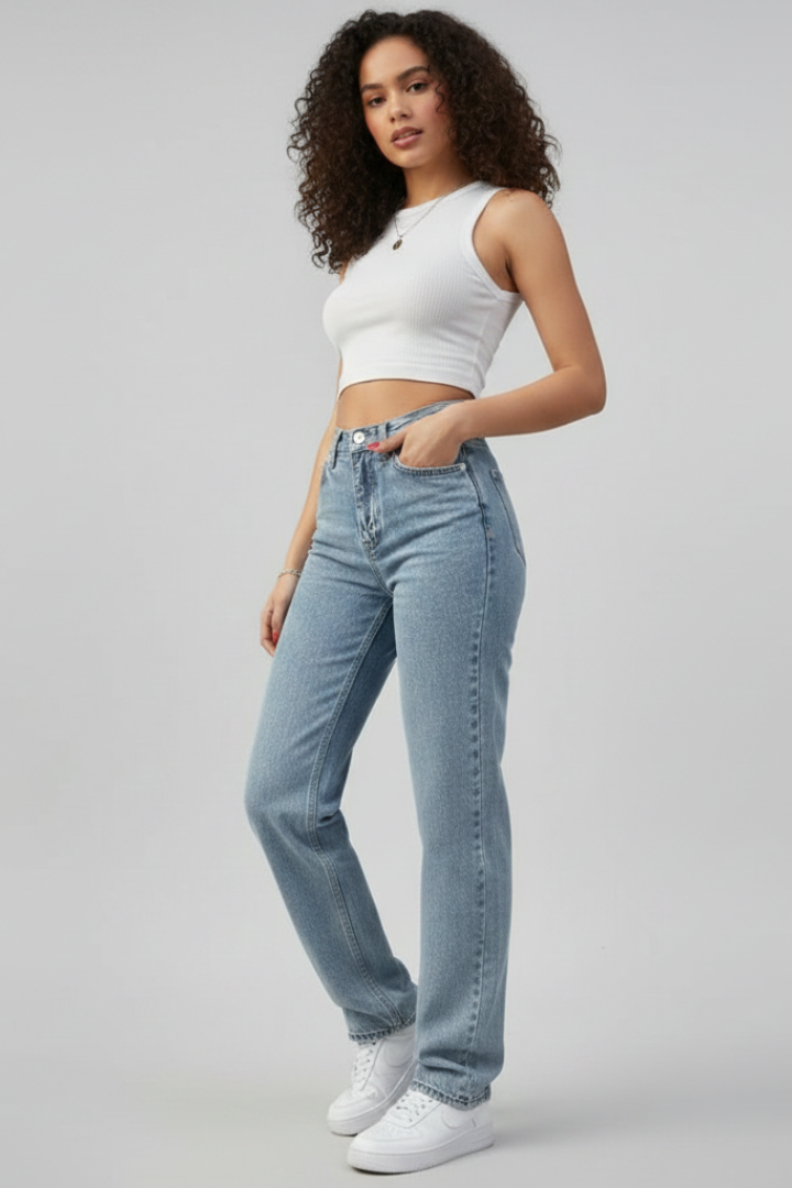 Azmira | Hochbund-Jeans gerade