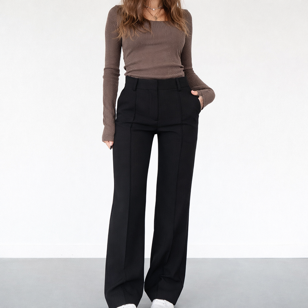 Beau | Hochbundhose mit geraden Beinen