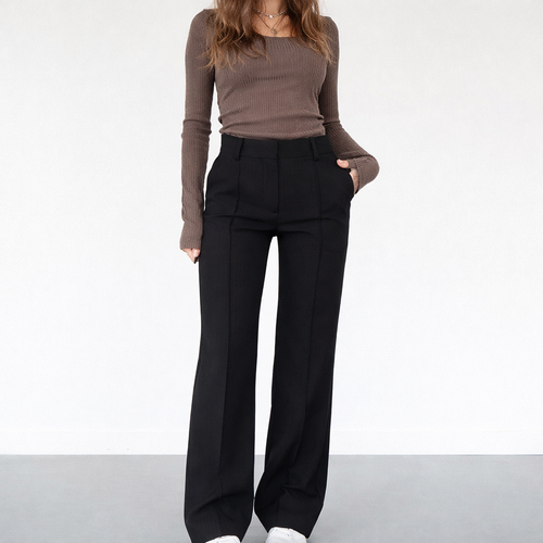 Beau | Hochbundhose mit geraden Beinen